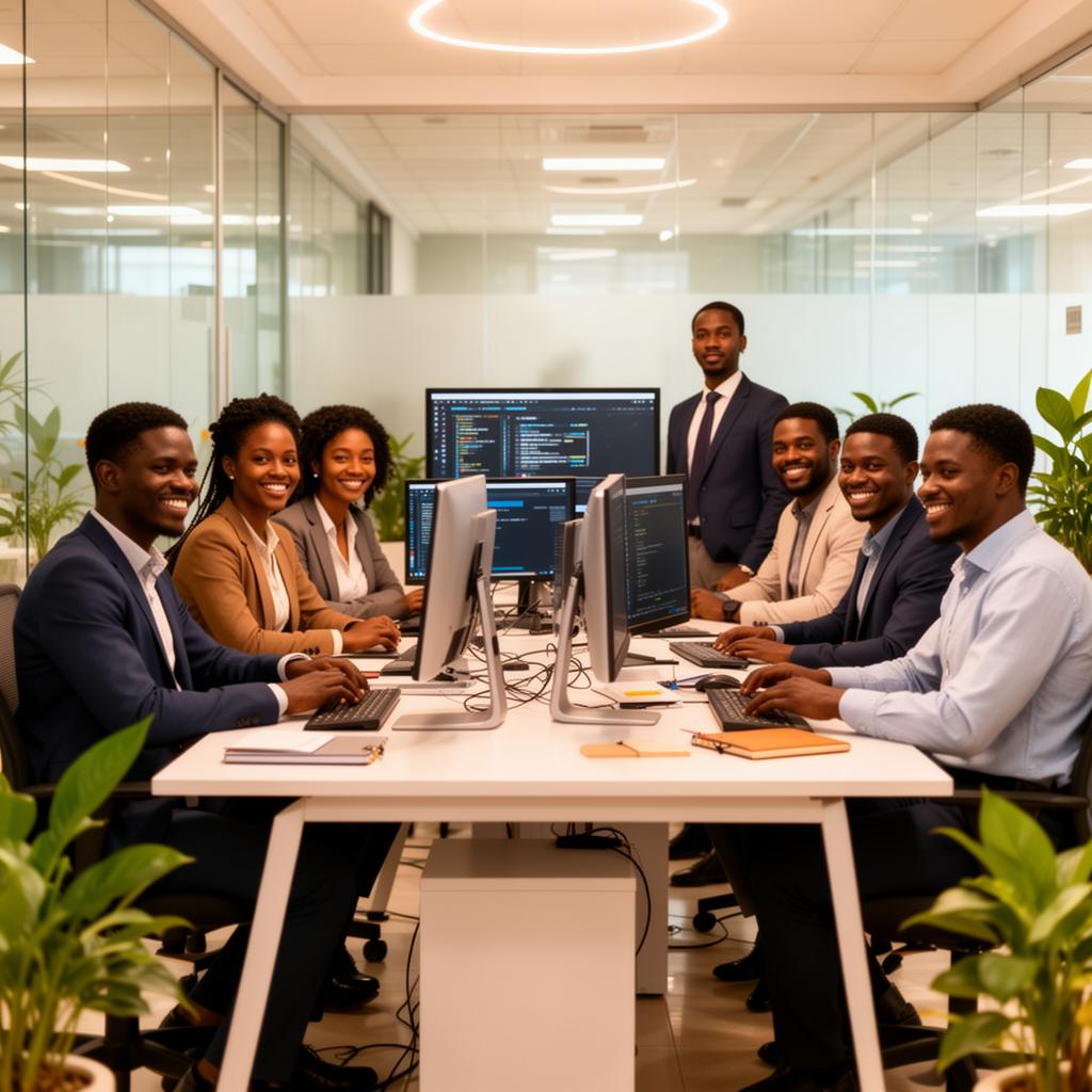 The Dofitek team in their office